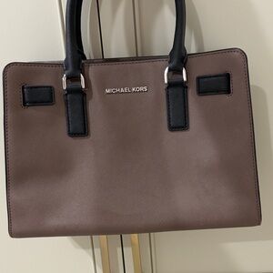 Michael Kors Taupe and Black Tote